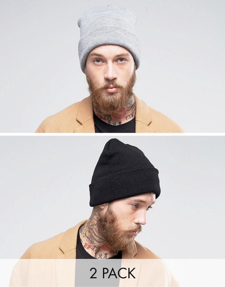 Gregorys 2 Pack Beanie Black/gray - Multi