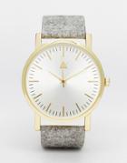 Asos Watch With Felt Strap - Gray