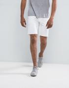 Threadbare Raw Hem Chino Shorts - White