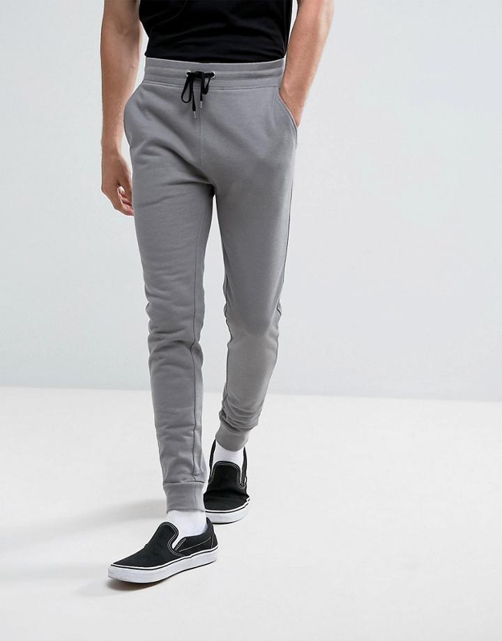 Asos Super Skinny Jogger In Gray - Gray