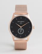 Paul Hewitt Signature Mesh Watch In Rose Gold 38mm - Gold