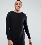 Selected Homme Tall Waffle Sweater - Navy