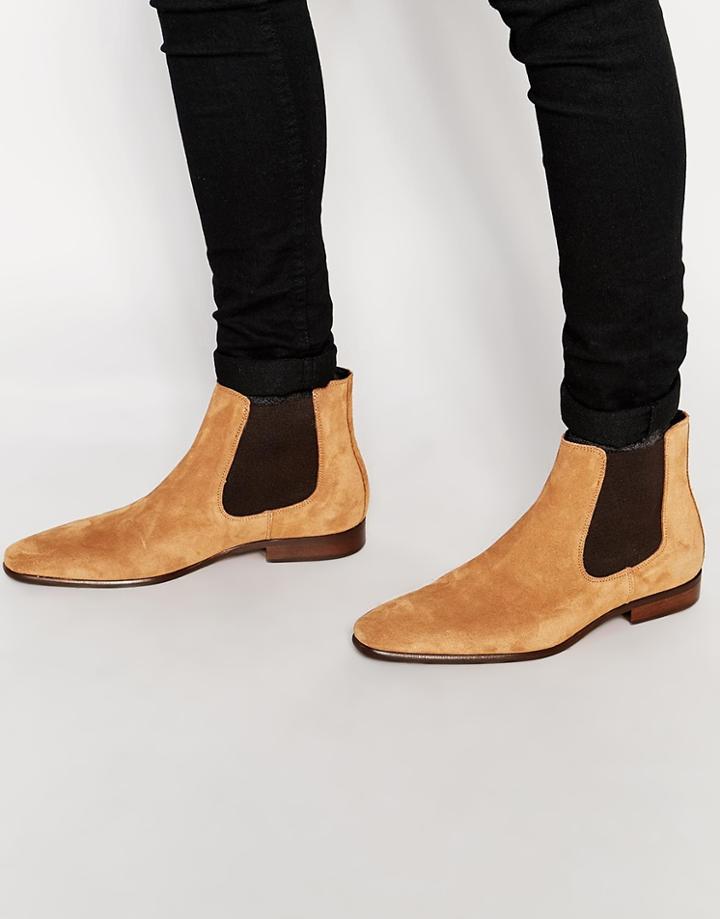 Kurt Geiger Francis Suede Chelsea Boot - Tan