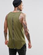 Sixth June Tank With Zip Back - Green