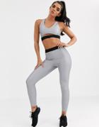 Asos Design Two-piece Legging In All Over Reflective-silver