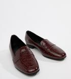 Asos Design Milestone Loafer Flat Shoes - Red