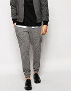 Asos Skinny Fit Smart Joggers In Brushed Jersey - Black