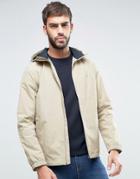 Farah Newbern Hooded Rain Jacket In Beige - Beige