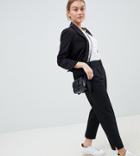 Asos Design Petite Mix & Match Cigarette Pants-black