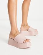 Kaltur Flatform Chunky Sandals In Pink Recycled Pu