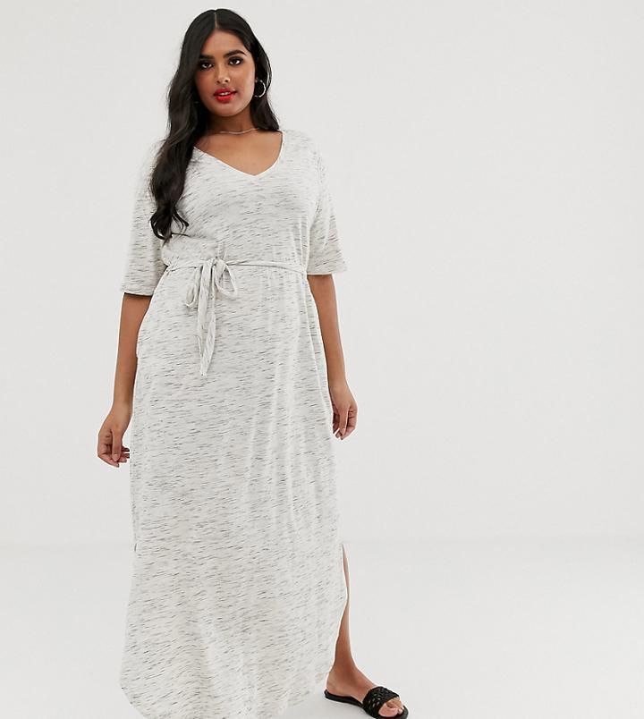 Junarose Maxi T-shirt Dress - Gray