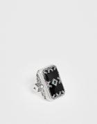 Uncommon Souls Statement Ring In Black
