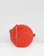 Depp Suede Round Bag - Red