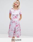 Horrockses Blossom Print Satin Prom Dress - Multi