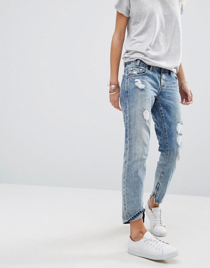 One Teaspoon Freebirds Lo Waist Straight Leg Jean - Blue