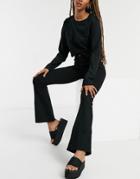 Dr Denim Moxy Flare High-waist Jeans In Black