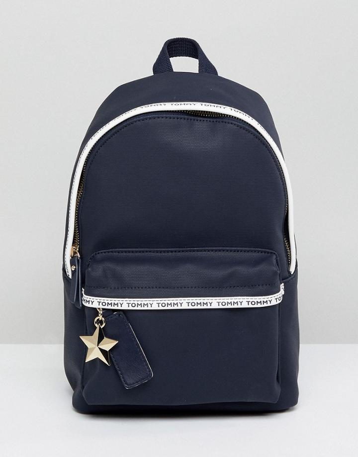 Tommy Hilfiger Logo Tape Mini Backpack - Navy
