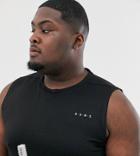 Asos 4505 Plus Training Sleeveless T-shirt With Quick Dry In Black - Black