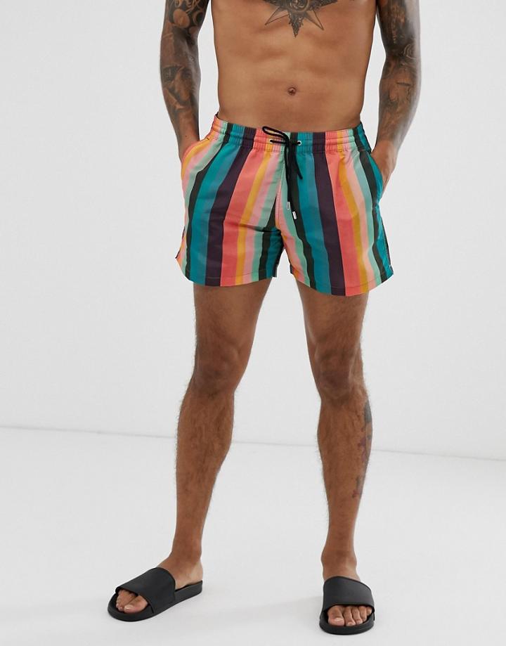 Ps Paul Smith Artist Stripe Swim Short In Multi