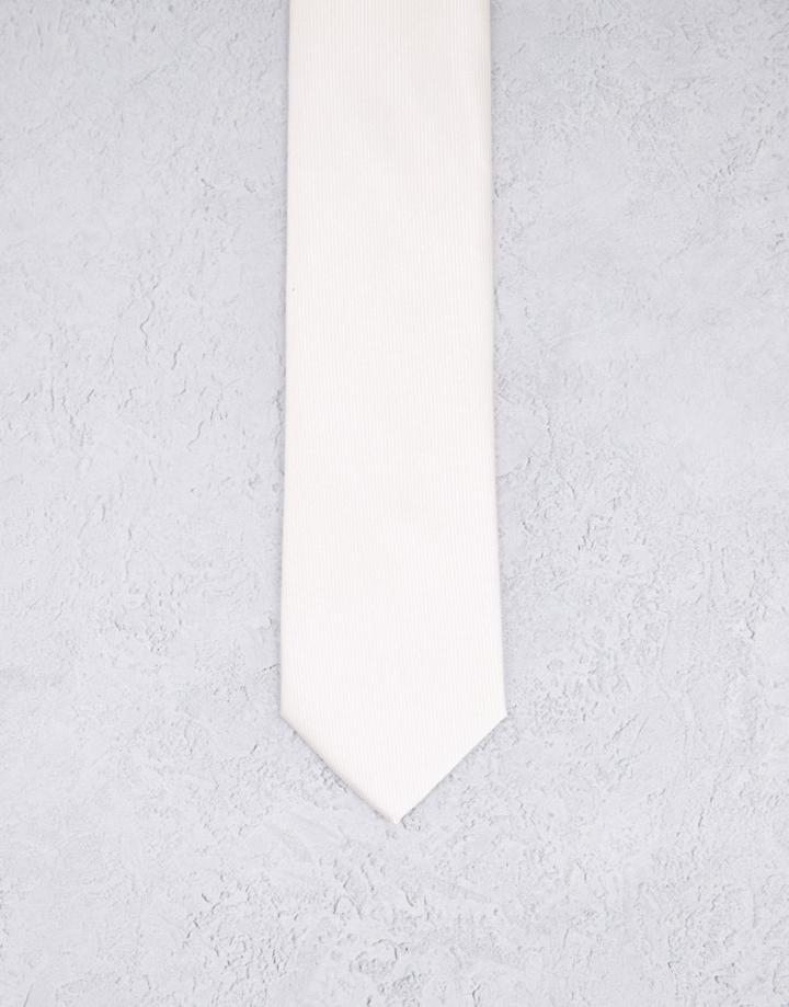 Gianni Feraud Wedding Plain Satin Tie In Mink-neutral