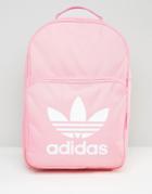 Adidas Originals Trefoil Logo Backpack In Pink - Pink