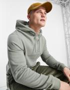 Asos Design Hoodie In Washed Gray