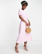 Ever New Backless Cotton Smock Dress In Baby Pink