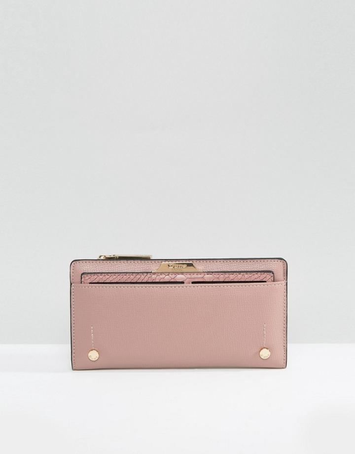Dune Slim Purse With Removeable Cardholder - Pink