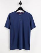 Tommy Hilfiger Performance T-shirt With Small Chest Flag Logo In Blue-blues