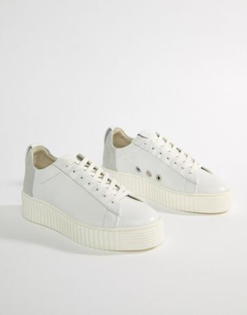 Allsaints Cherry Leather And Suede Sneaker - White