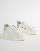 Allsaints Cherry Leather And Suede Sneaker - White