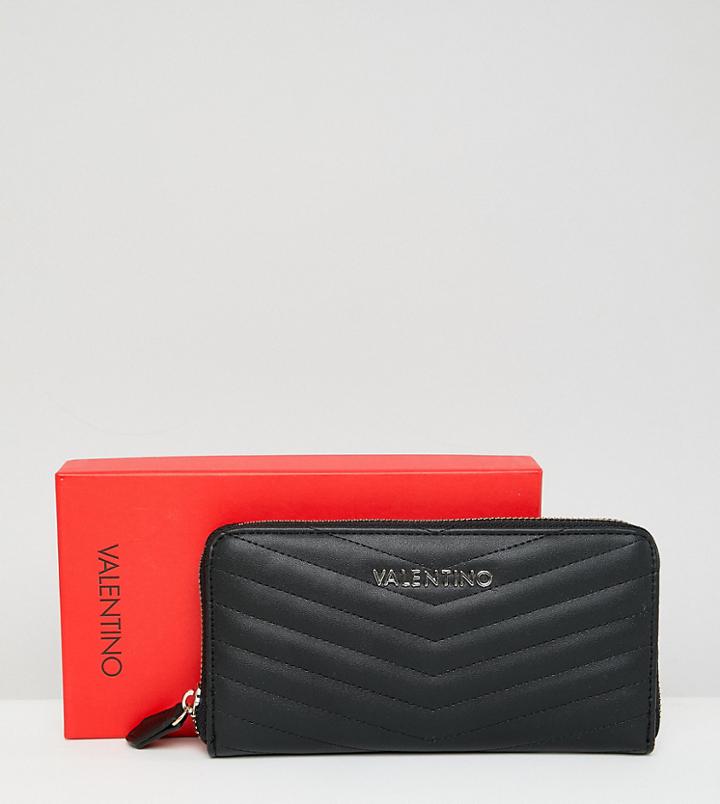 Valentino By Mario Valentino Zip Around Purse In Black - Black