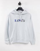 Levi's Graphic Logo Hoodie In Pale Blue-blues