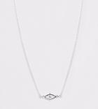 Asos Design Sterling Silver Necklace In Cut Out Eye Design - Silver