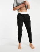 Calvin Klein Contrast Waistband Sweatpants In Black