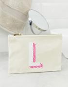 Asos Design Personalized L Pouch - Cream