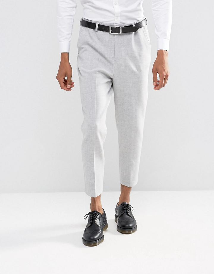 Asos Tapered Suit Pants In Gray - Gray