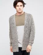 New Look Chunky Knit Cardigan In Brown - Brown