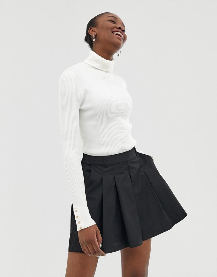 Asos Design Tennis Skort In Technical Fabric - Black