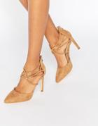 Truffle Collection Nova Multi Ankle Strap Heeled Sandals - Camel Mf