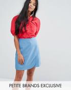 Sister Jane Petite Blouse With Broderie Trim - Red