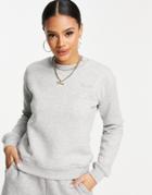 Na-kd Organic Cotton Logo Print Sweatshirt In Gray Melange