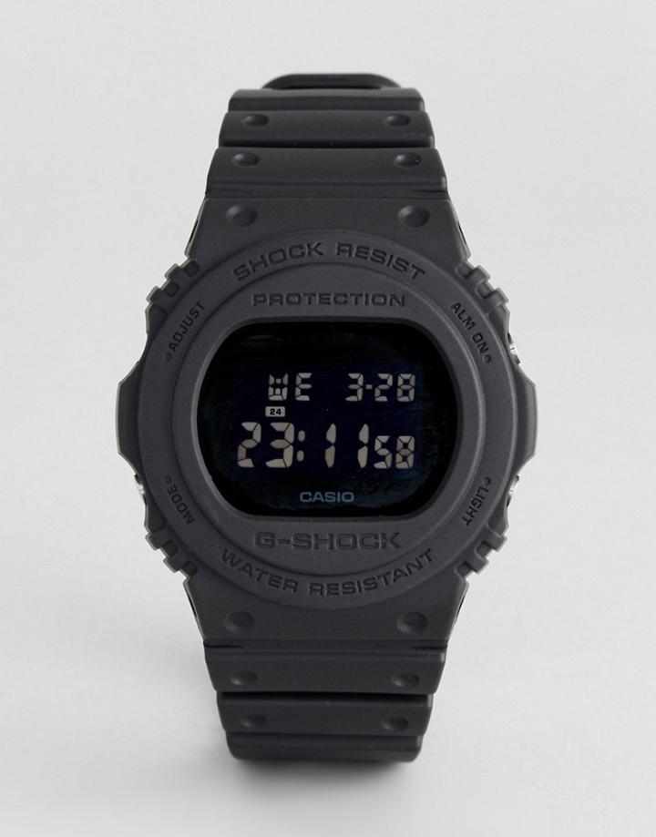 G-shock Dw-5750e-1ber Heritage Digital Silicone Watch In Black - Black