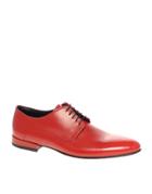 Hugo By Hugo Boss Evanno Patent Lace-up Derby Shoes - Red