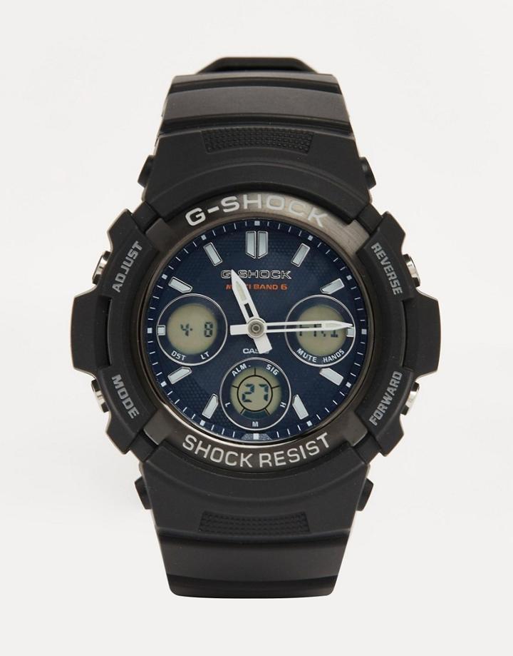 G-shock Analogue & Digital Watch In Black Awg-m100sb - Black