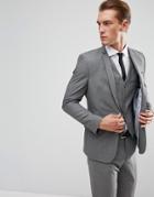 Asos Design Slim Suit Jacket In Mid Gray - Gray