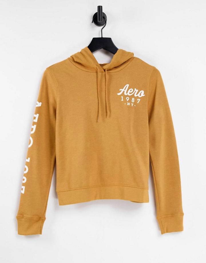 Aeropostale Aero 1987 Ny Hoodie In Spruce Yellow - Part Of A Set
