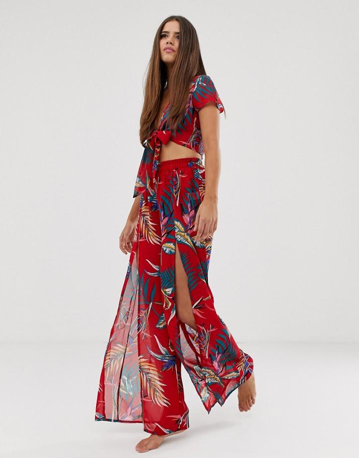 Influence Tropical Print Beach Pants Two-piece-multi