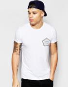 Asos T-shirt With Symbol Chest Print - White