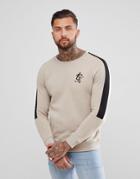 Gym King Muscle Contrast Sweatshirt In Beige - Beige